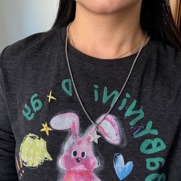 6PCS Y2K Sun Pentagram Necklace Set for Women Men Gothic Jewelry - Picture 6 of 6